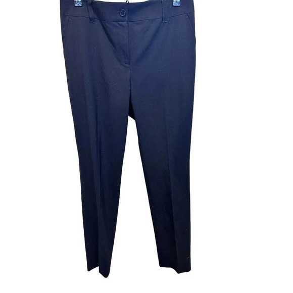 Tory Burch Women's Navy Blue Straight Leg Dress Pant Size 10 - Picture 1 of 4